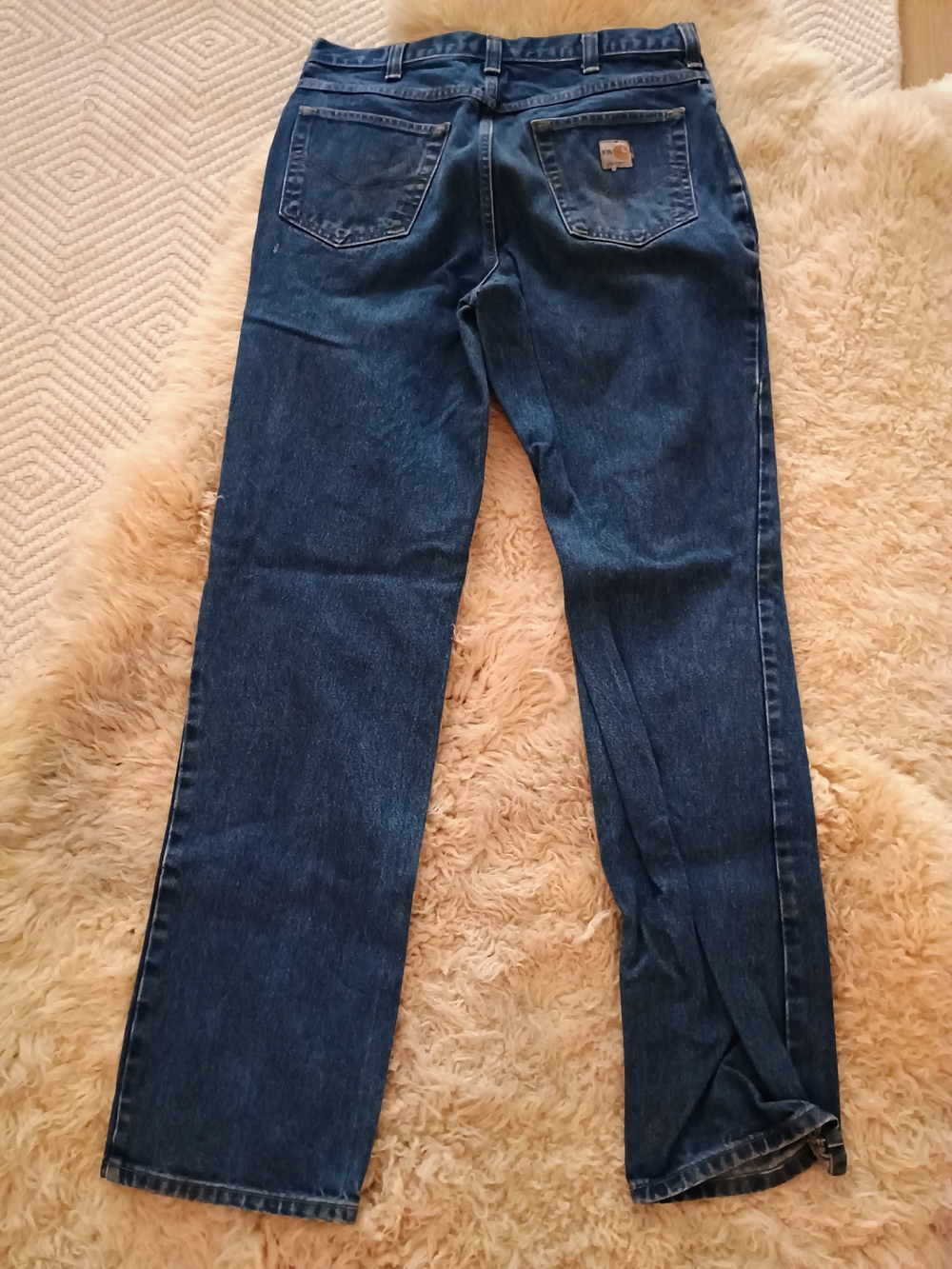 Carhartt Mens 33x34 FR HRC2 Dark Wash Straight Leg Jeans